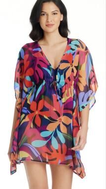 Bleu by Rod Beattie "Bold Rush" Caftan Swimsuit Cover-Up